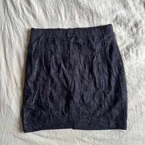 LESUGIATELIER
semi-sheer polyester lace skirt